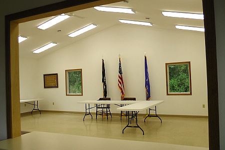 Main room of the Evergreen Town Hall